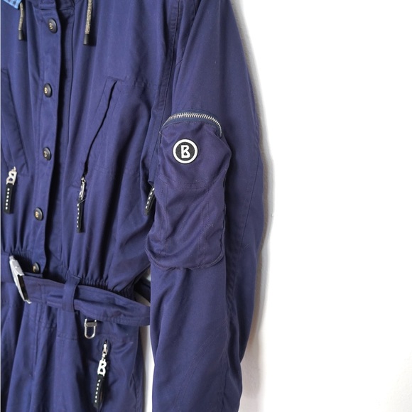 Vintage Bogner Women Blue Skiing Snow Jumpsuit Snowboarding Winter Sz L12 (long) - Picture 8 of 12